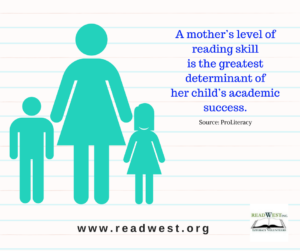 A mother's level of reading skill is the greatest determinant of her child's academic success.
