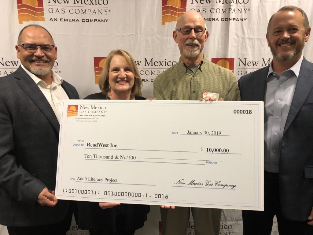 ReadWest Receives check from NM Gas Company